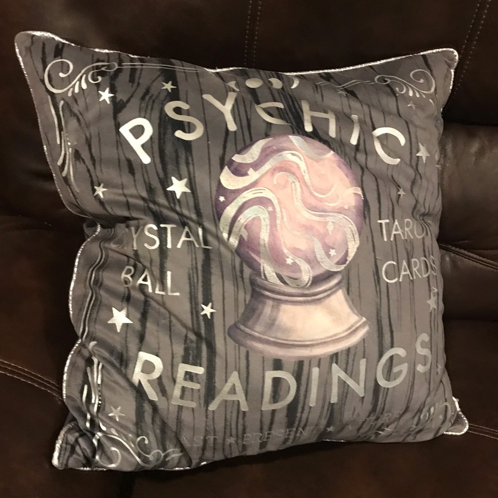 Rare Cynthia Rowley Curious Psychic Readings Halloween Feather Pillow GUC Tarot - Picture 1 of 7